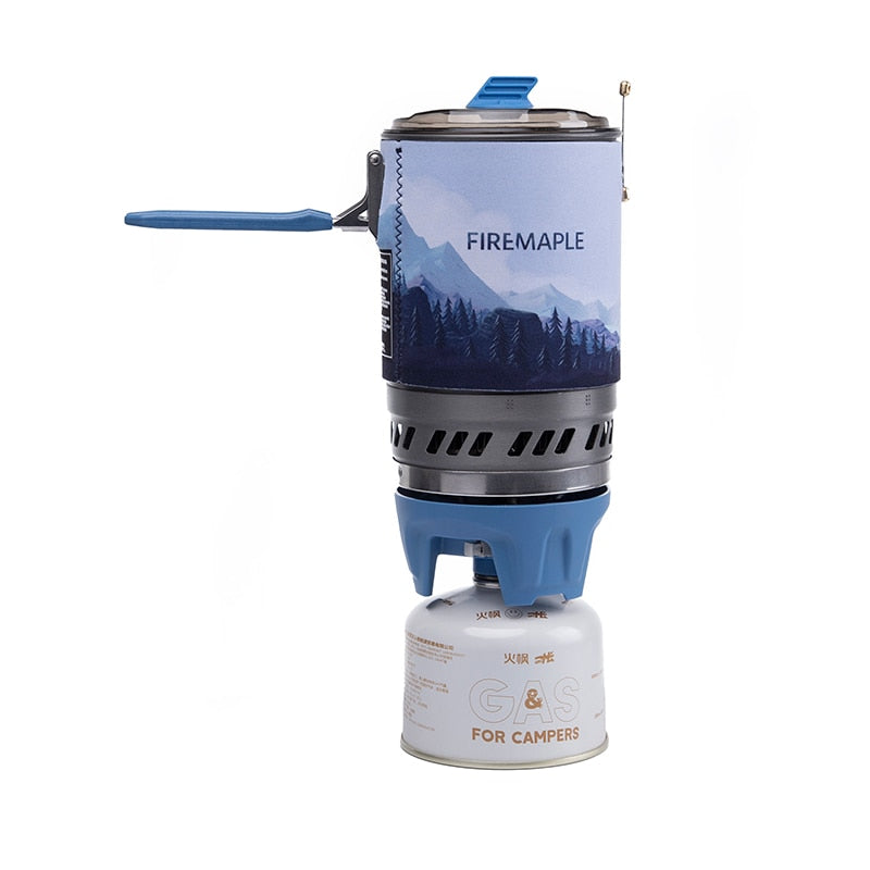 Portable Outdoor Camping Stove Micro Regulator Valve Electric Jet Burners Pot Bowl Set X5 Polaris