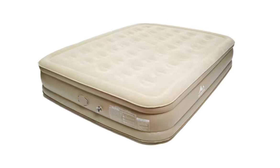 Outdoor tent air mattress with raised air mattress