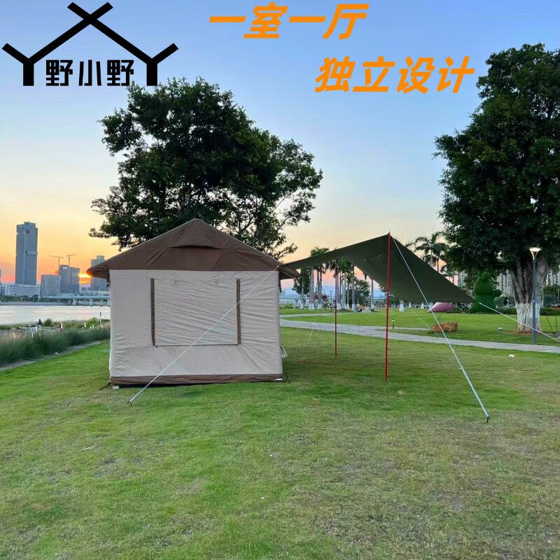 House 8.75 Super Large 6-8 Person Inflatable Camping Tent One Room One Hall Electric Pump Automatic Inflation