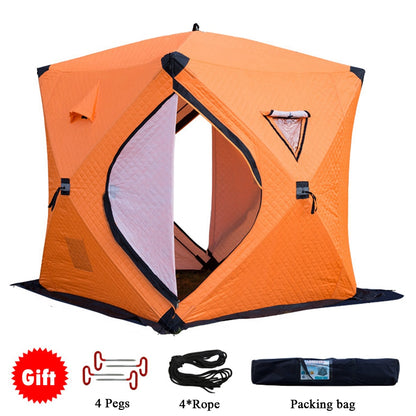 Portable Ice Fishing Shelter Easy Set-up Outdoor Fishing Tent Ice Fishing House Waterproof and Windproof Winter Camping Tent