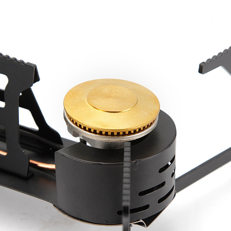 Outdoor Folding Gas Burner Portable Camping Stove Stainless Steel Tourist Gas Stove Hiking Camping Burner Trips Furnace Cookware
