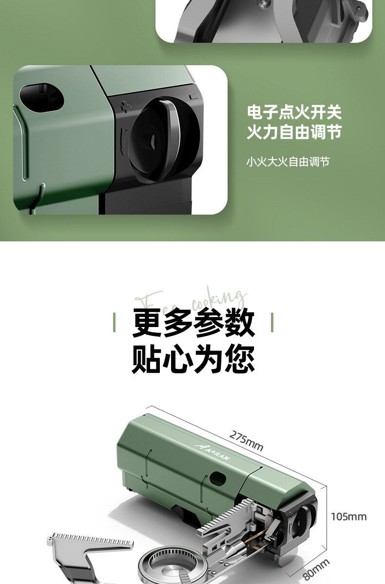 Outdoor Windproof Gas Stove Portable Folding Tourist Camping Hiking Burner Safe Cassette Furnace Household Gas Cooker Cookware