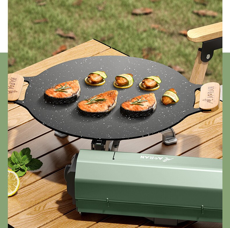 Outdoor Windproof Gas Stove Portable Folding Tourist Camping Hiking Burner Safe Cassette Furnace Household Gas Cooker Cookware