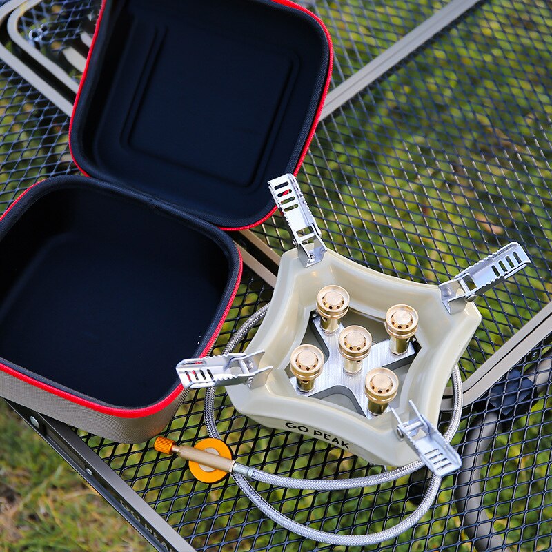 18000W High Power Camping Gas Stove Portable Windproof Tactical Stove Strong Fire Burner Outdoor Tourist Gas Stove Cooker Heater