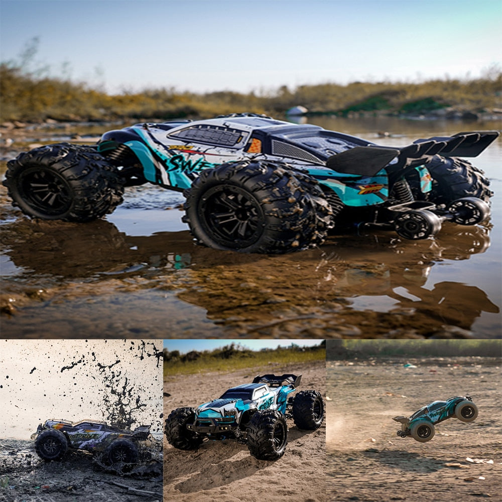 1:16 70KM/H 4WD RC Car With Led Lights 2.4G Radio High Speed Brushless Motor Remote Control Off-Road Cars for Children toys