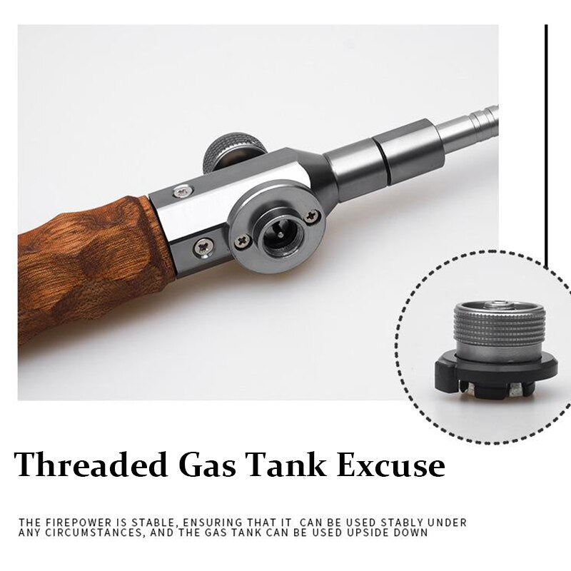GOPEAK Kitchen Igniter Straight Handle Handheld Long Gas Canister Windproof Spitfire Gun Outdoor Camping Barbecue Utensils
