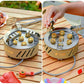 17800W Outdoor Strong Fire Burner Windproof Portable Camping Gas Stove 7 Heads Barbecue Gas Cooker Tourist Burner Camp Supplies