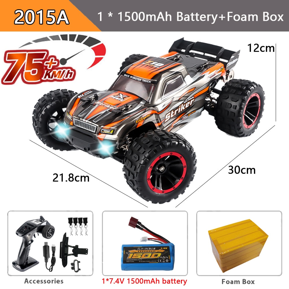 HBX 2105A T10 1:14 75KM/H RC Car 4WD Brushless Remote Control Cars High Speed Drift Monster Truck for Kids vs Wltoys 144001 Toys