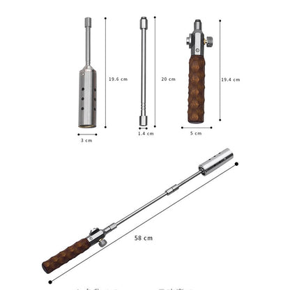 GOPEAK Kitchen Igniter Straight Handle Handheld Long Gas Canister Windproof Spitfire Gun Outdoor Camping Barbecue Utensils