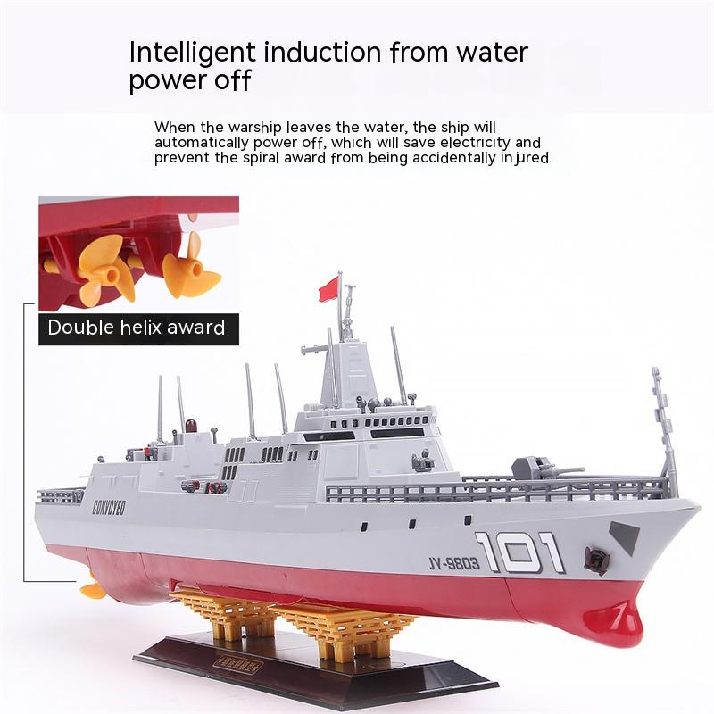 Rc Warship 23.6inch 60cm Simulation Destroyer Large Navigation Model Remote Control Boat Children's Water Electric Toy Boy Gift