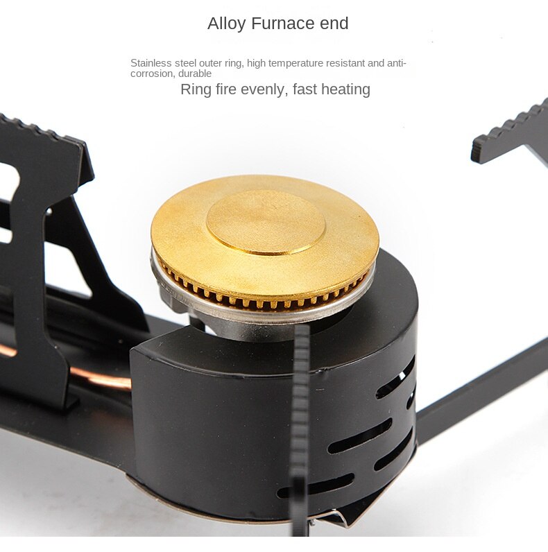 Outdoor Folding Gas Burner Portable Camping Stove Stainless Steel Tourist Gas Stove Hiking Camping Burner Trips Furnace Cookware