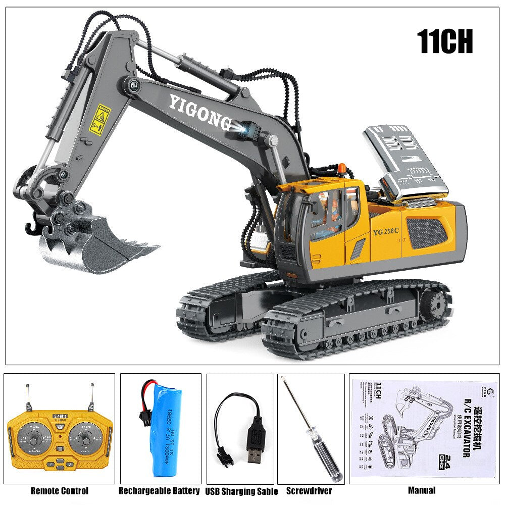 RC Car Children Toys Remote Control Car Toys For Boys Radio Control Excavator Dump Truck Bulldozer Electric Car Kids Toys Gift