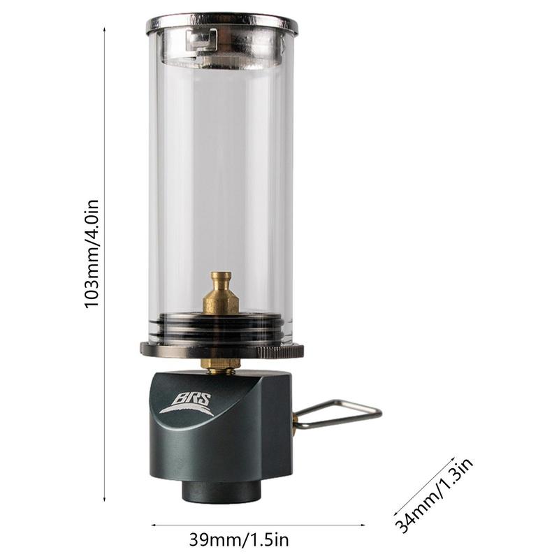 Windproof Gas Light for BRS-55 Dreamlike Candlelight Lamp Wickless Glass Shade Tent Light Burner Outdoor Camping Picnic Lamp