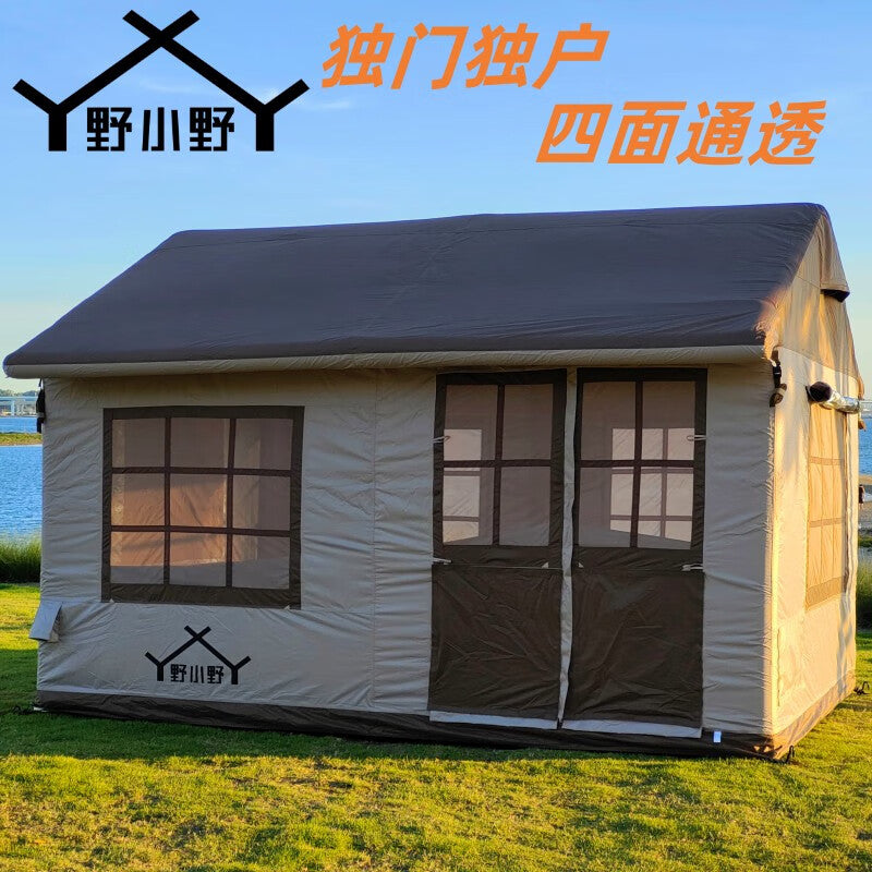House 8.75 Super Large 6-8 Person Inflatable Camping Tent One Room One Hall Electric Pump Automatic Inflation
