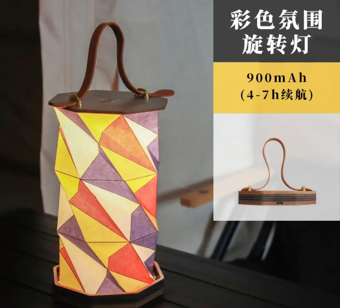 Color rotating folding light outdoor portable retro horse light camping light ultra long endurance camping light