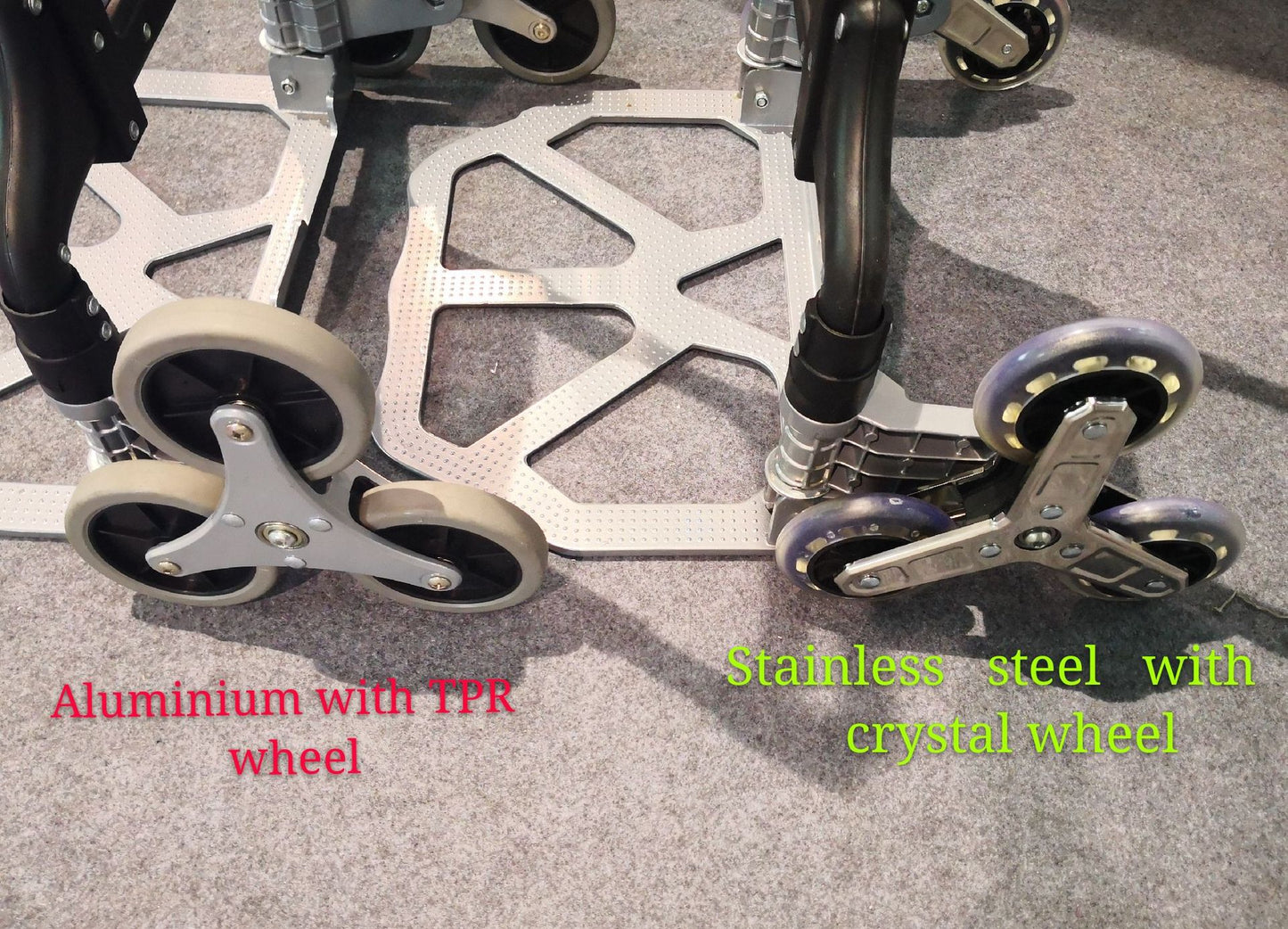 Six-wheel climbing artifact folding aluminum alloy luggage cart shopping cart grocery cart pull rod cart home