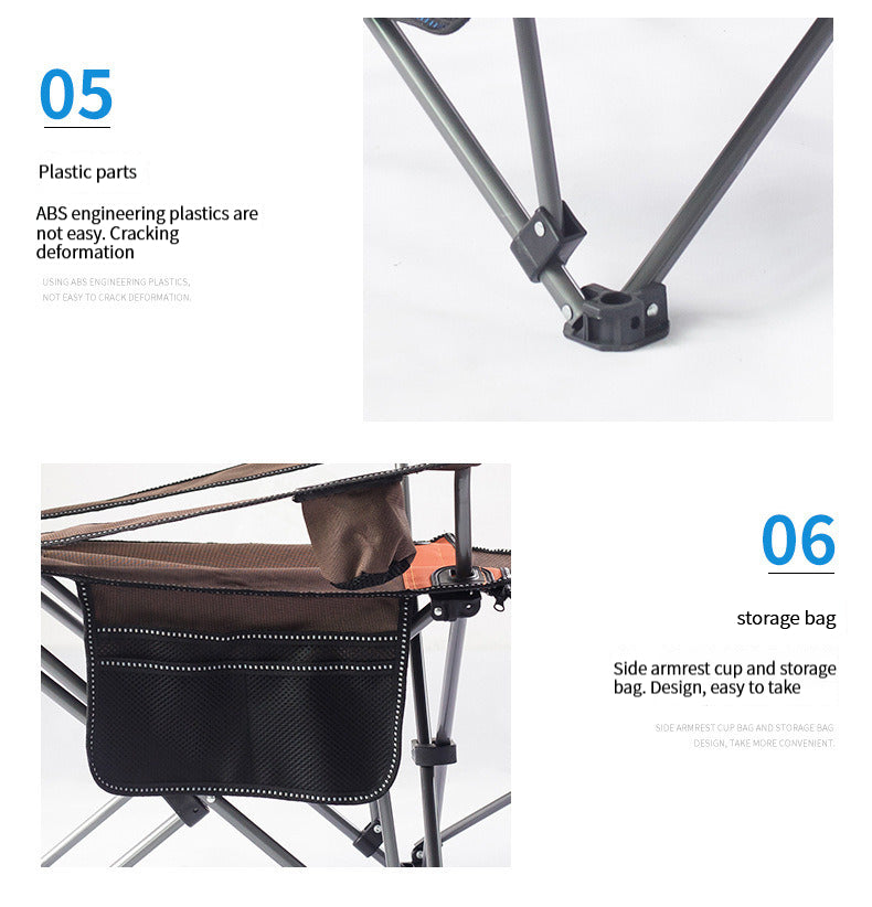 Manufacturer direct selling outdoor folding chair beach chair reclining chair portable camping picnic chair leisure fishing chair director chair