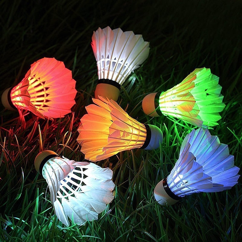 1PCS Lighting Badminton shuttlecock Dark Night Colorful LED Lighting Sport Badminton Ball Accessories Light Spot Shuttle cock