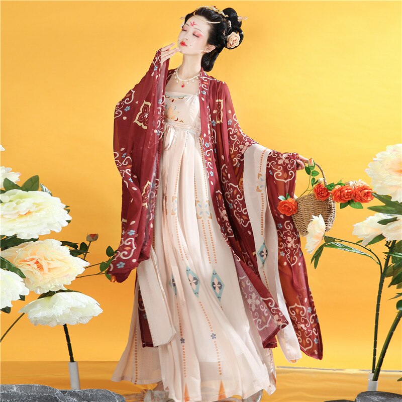 Tang Dynasty Princess Hanfu Dress Ancient Dance Costume Traditional Elegant Tang Clothes Embroidery Hanfu Women Stage Outfits