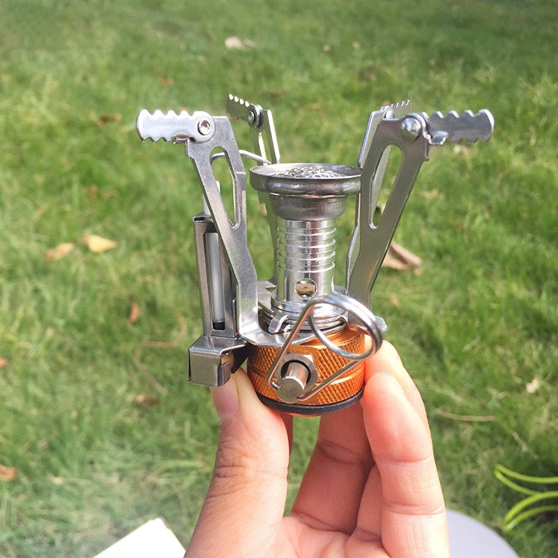 Mini Gas Stove Outdoor Folding Tourist Burner Portable Furnace Picnic Cooking Split Stoves Cooker Gas Burner Camping Supplies