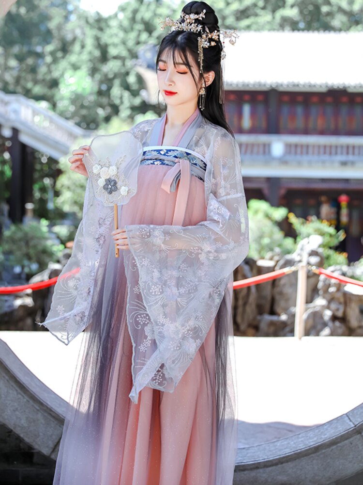 Ancient Hanfu Dress Folk Dance Costume Women Han Dynasty Princess Fairy Hanfu Dress Oriental Style Dance Clothing Girl Cosplay