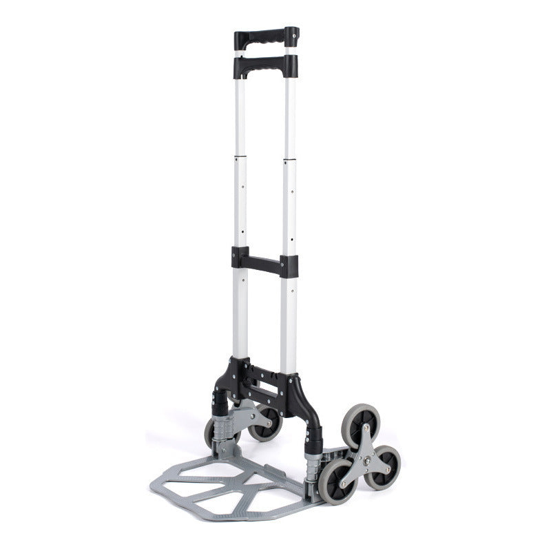 Six-wheel climbing artifact folding aluminum alloy luggage cart shopping cart grocery cart pull rod cart home