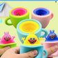 12 pieces, creative decompression cute cheese mouse cup pinching music squeezing vent squirrel cup decompression toy