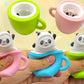 12 pieces, creative decompression cute cheese mouse cup pinching music squeezing vent squirrel cup decompression toy