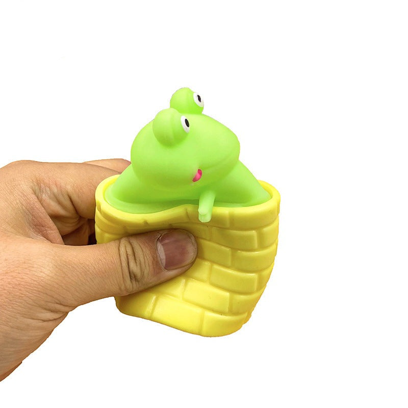 12 pieces, creative decompression cute cheese mouse cup pinching music squeezing vent squirrel cup decompression toy