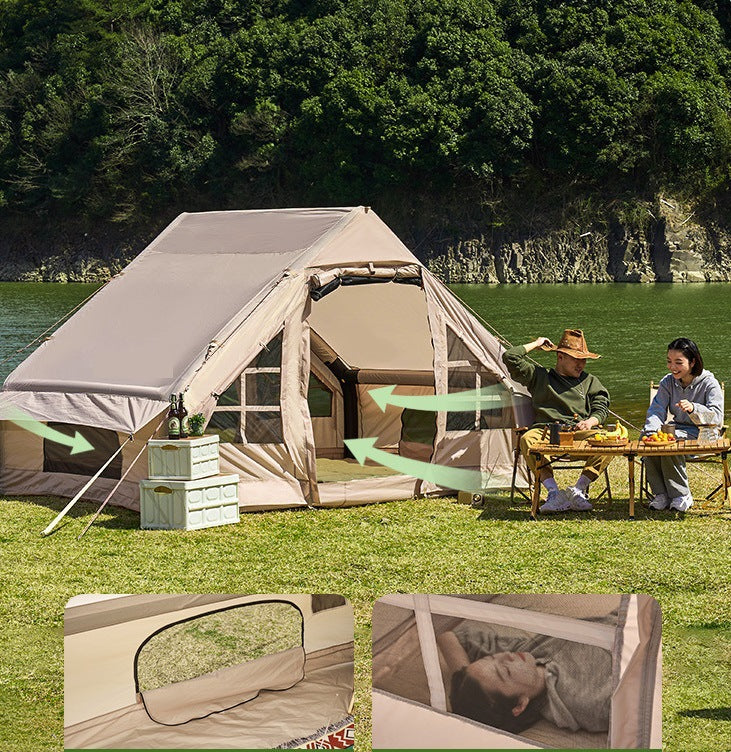 Tent outdoor fully automatic inflatable camping multi-person thickening rain-proof oversized exquisite camping equipment