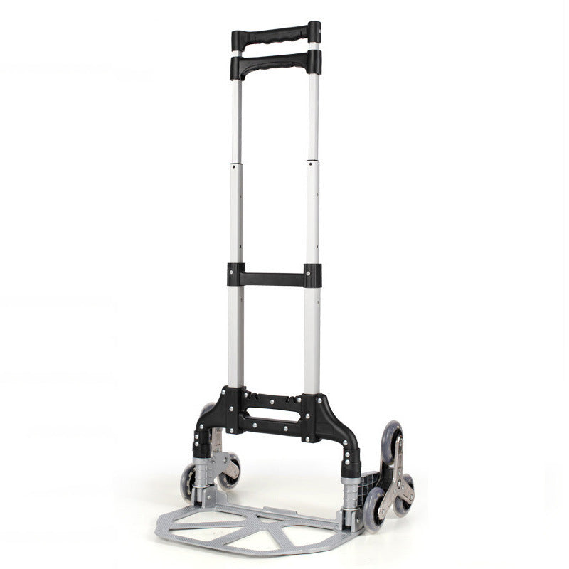 Six-wheel climbing artifact folding aluminum alloy luggage cart shopping cart grocery cart pull rod cart home