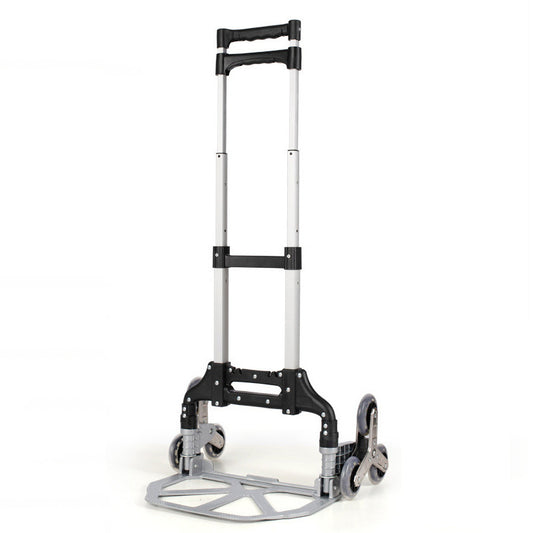 Six-wheel climbing artifact folding aluminum alloy luggage cart shopping cart grocery cart pull rod cart home