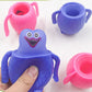 12 pieces, creative decompression cute cheese mouse cup pinching music squeezing vent squirrel cup decompression toy