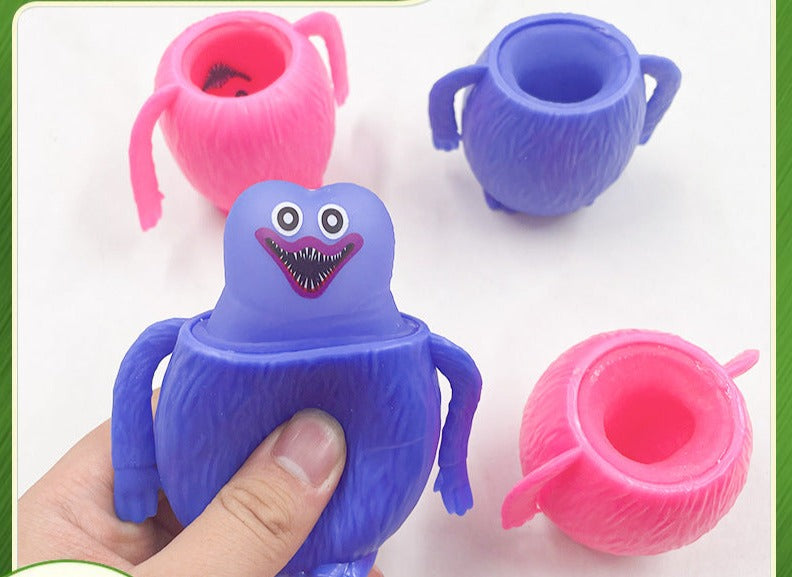 12 pieces, creative decompression cute cheese mouse cup pinching music squeezing vent squirrel cup decompression toy