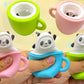 12 pieces, creative decompression cute cheese mouse cup pinching music squeezing vent squirrel cup decompression toy