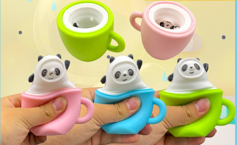 12 pieces, creative decompression cute cheese mouse cup pinching music squeezing vent squirrel cup decompression toy