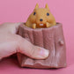 12 pieces, creative decompression cute cheese mouse cup pinching music squeezing vent squirrel cup decompression toy