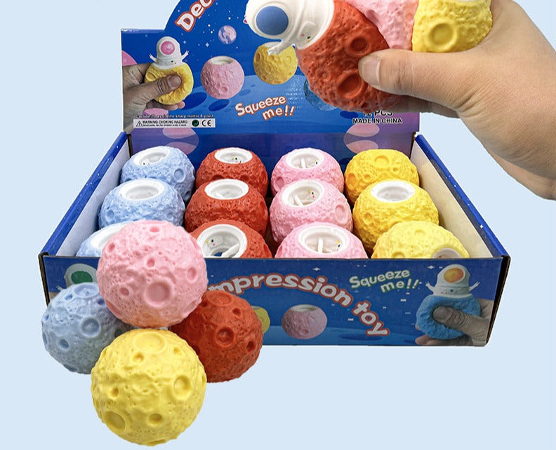 12 pieces, creative decompression cute cheese mouse cup pinching music squeezing vent squirrel cup decompression toy