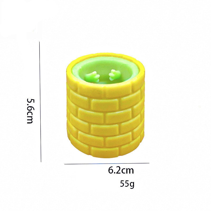 12 pieces, creative decompression cute cheese mouse cup pinching music squeezing vent squirrel cup decompression toy