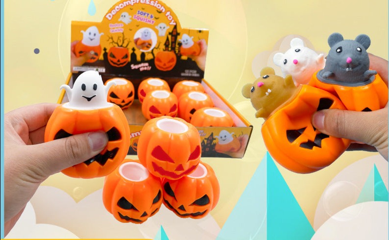 12 pieces, creative decompression cute cheese mouse cup pinching music squeezing vent squirrel cup decompression toy