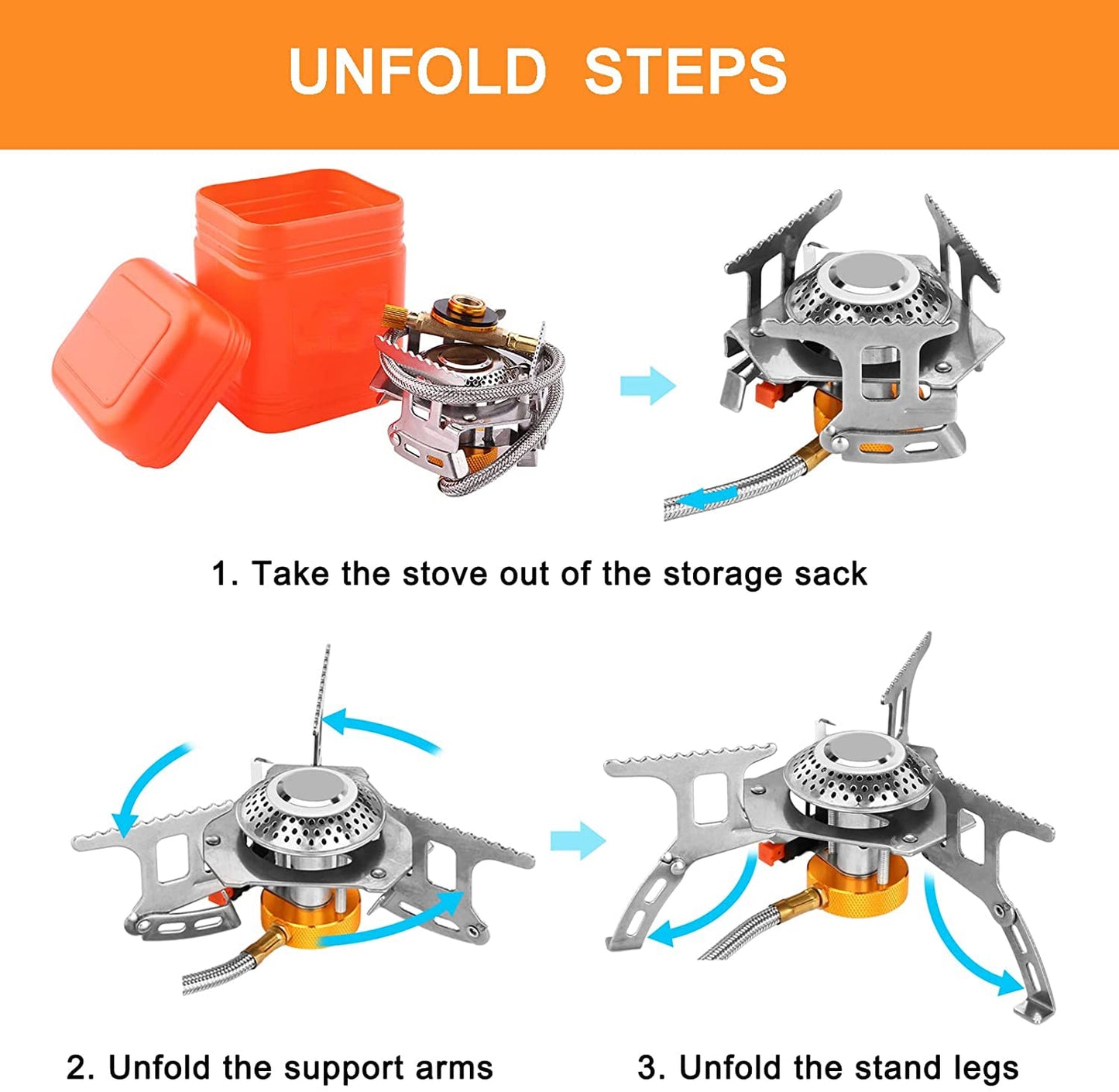Camping Gas Stove Portable Gas Burner Tourism Picnic Strong Fire Burner Survival Equipment Outdoor Accessories Camping Supplies