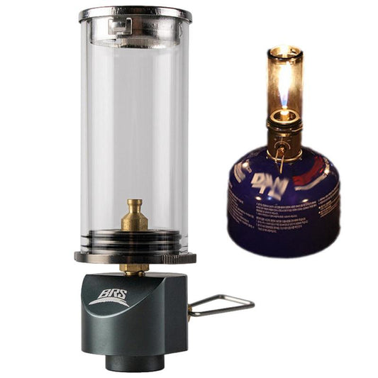 Windproof Gas Light for BRS-55 Dreamlike Candlelight Lamp Wickless Glass Shade Tent Light Burner Outdoor Camping Picnic Lamp