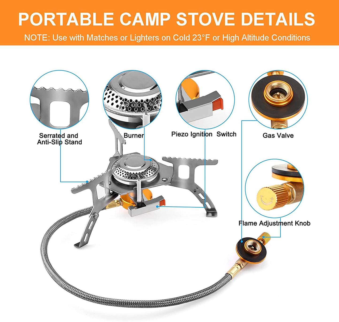 Camping Gas Stove Portable Gas Burner Tourism Picnic Strong Fire Burner Survival Equipment Outdoor Accessories Camping Supplies