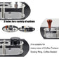 1-7Pcs 51mm/53mm/58mm Adjustable 3Angle Flat Base Coffee Tamper Powder Needle Clean Brush With Transparent Stand Accessories