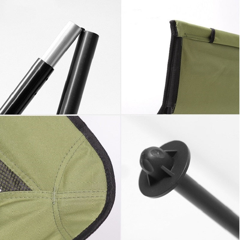 New Upgraded Outdoor Folding Chair Ultralight Aluminiu Alloy Camping Chair 150KG High Load Fishing Chair Beach Garden BBQ Chair