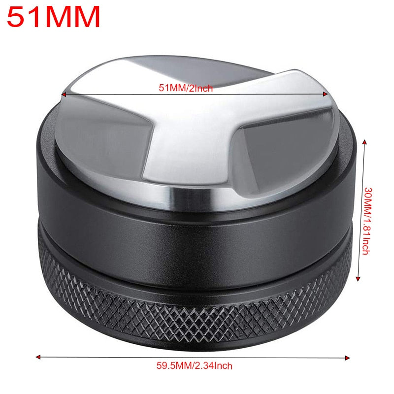 1-7Pcs 51mm/53mm/58mm Adjustable 3Angle Flat Base Coffee Tamper Powder Needle Clean Brush With Transparent Stand Accessories