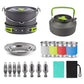 22PCS lightwelght soup pots, pans, teapots whit 4 cupsCamping Cooking kit for 4 person  Outdoor Camping Hiking Picnic