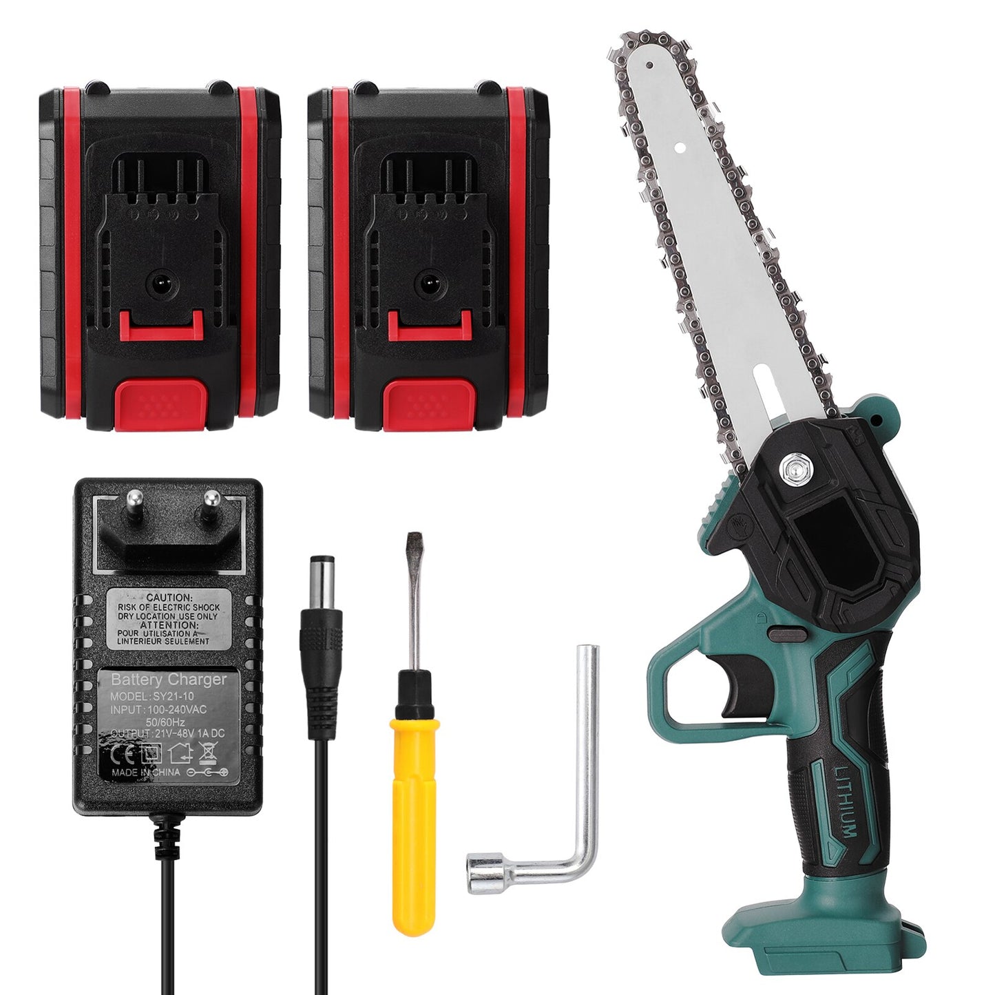 21V 4-6Inch Portable Electric Pruning-Saw 88VF Wood Spliting Chainsaw Brush Motor One-handed Woodworking Tool for Garden Orchard