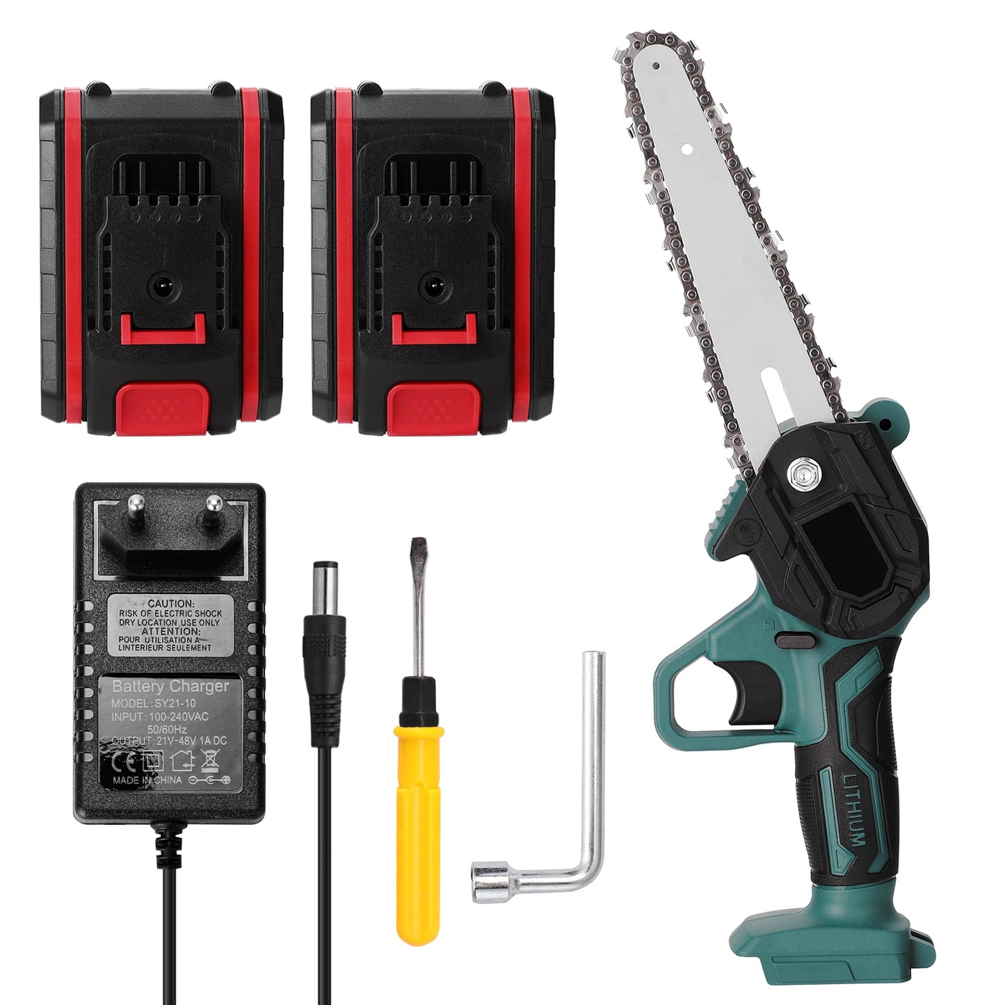 21V 4-6Inch Portable Electric Pruning-Saw 88VF Wood Spliting Chainsaw Brush Motor One-handed Woodworking Tool for Garden Orchard