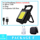 Mini LED Working Light Portable Pocket Flashlight USB Rechargeable Key Light Lantern Camping Outside Hiking COB Lantern